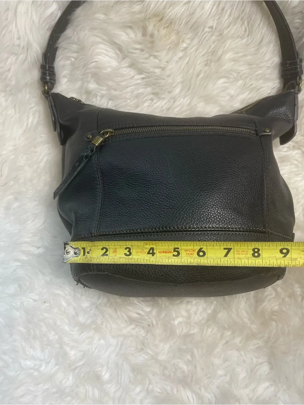 The Sack leather Black  Hobo Bucket style Shoulder Bag.